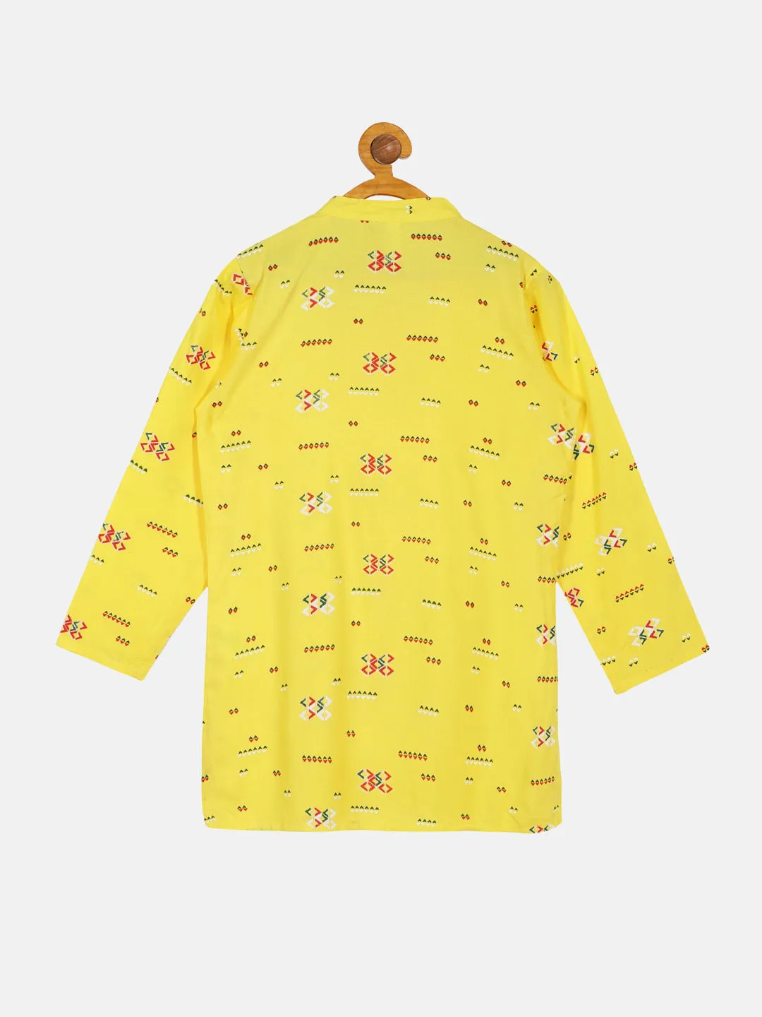 Boys Printed Kurta Pyjama Set