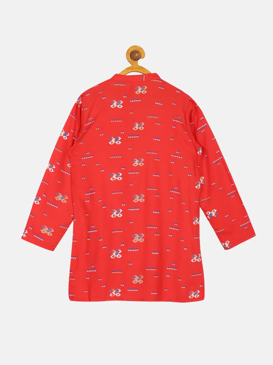 Boys Printed Kurta Pyjama Set