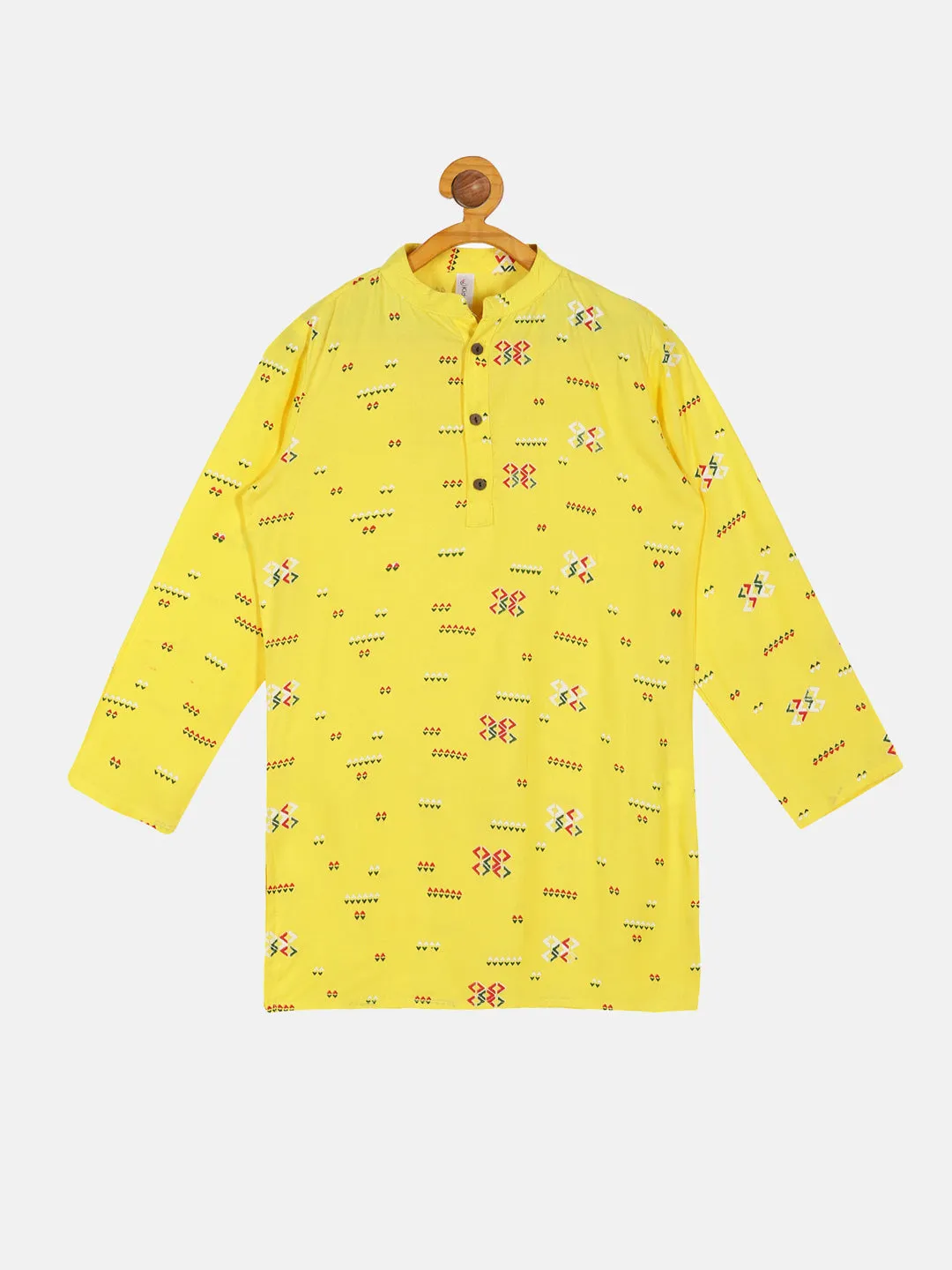 Boys Printed Kurta Pyjama Set