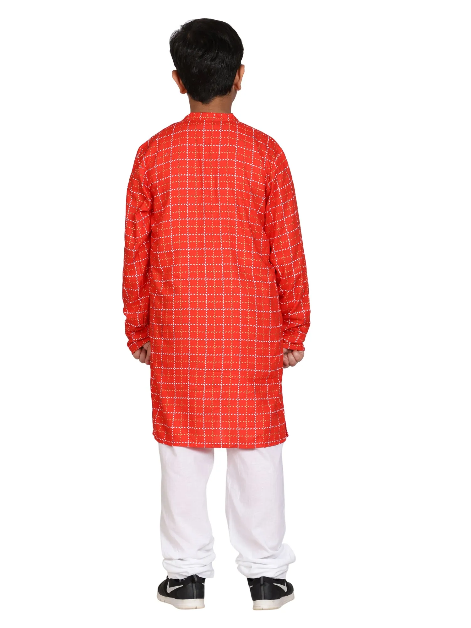 Boys Printed Kurta with Pyjama Set
