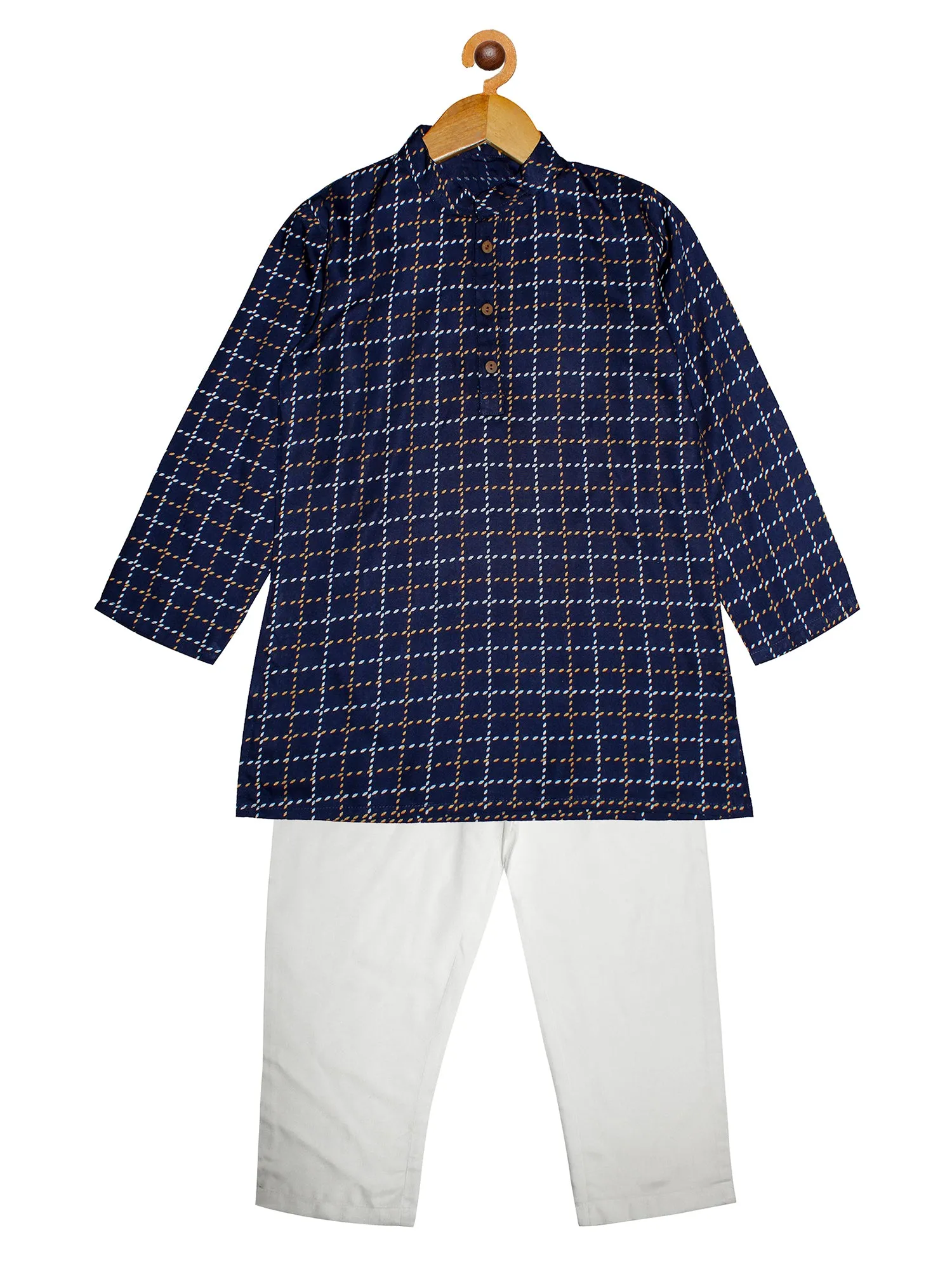 Boys Printed Kurta with Pyjama Set