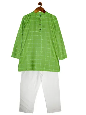 Boys Printed Kurta with Pyjama Set