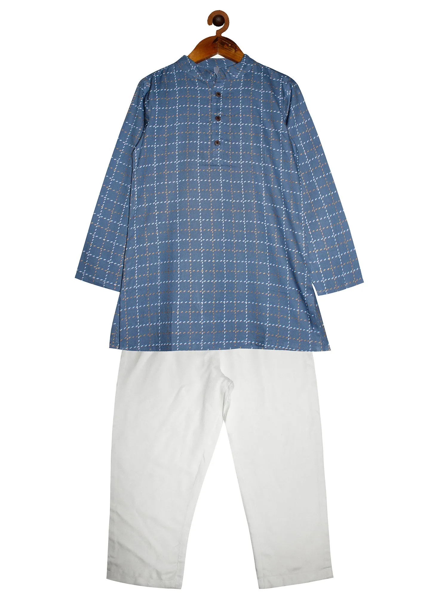 Boys Printed Kurta with Pyjama Set