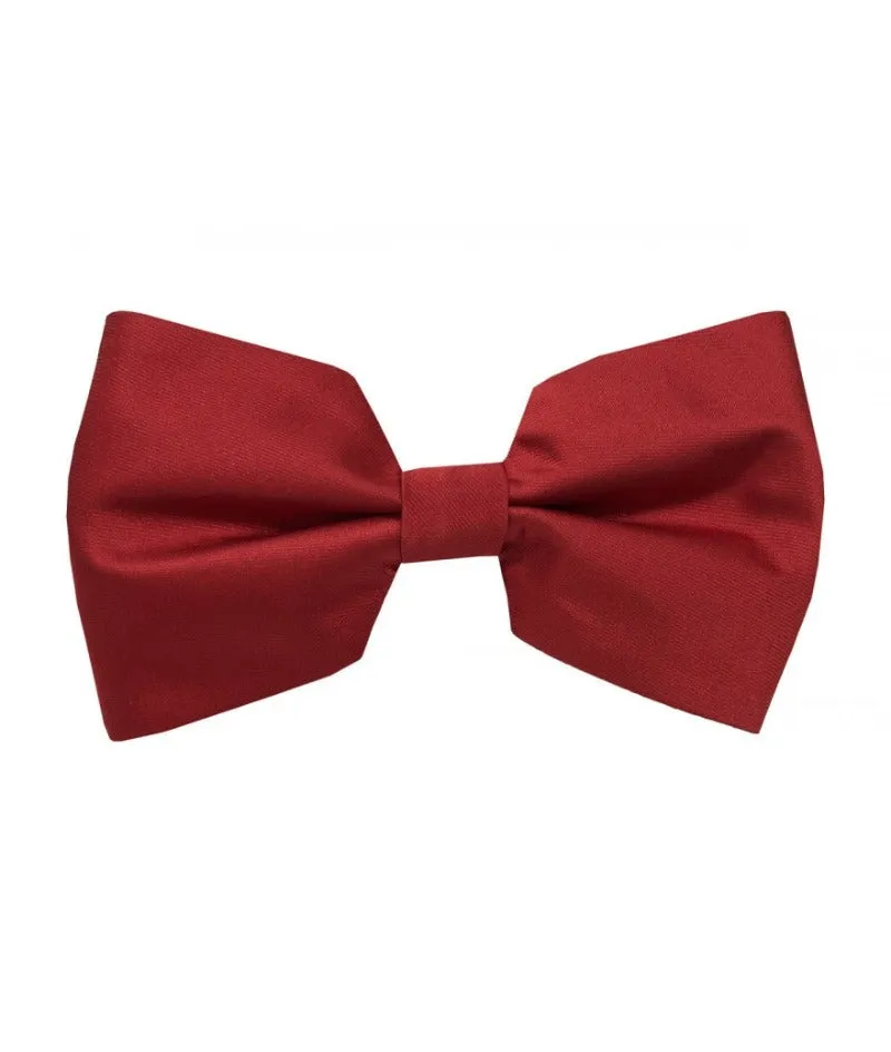 Brand Q men's Red satin material bowtie with hanky fashion style