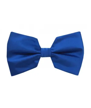 Brand Q Royal Blue men's satin material bowtie with hanky fashion style