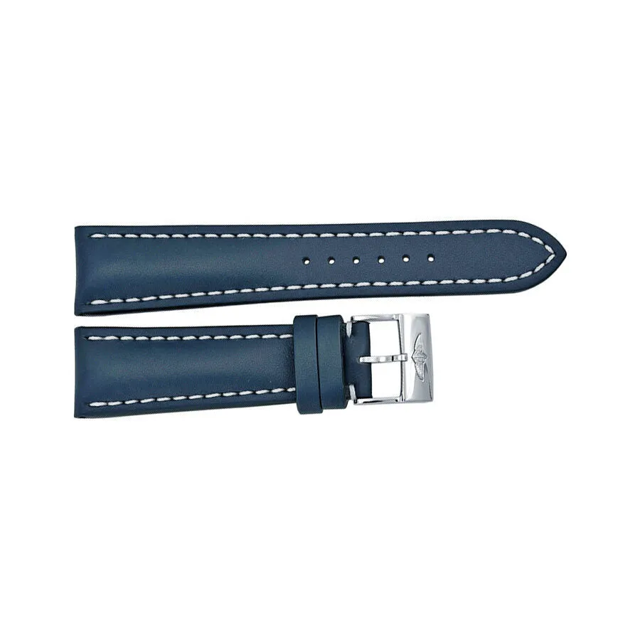 Breitling Blue Leather Strap with a Stainless Steel Tang Buckle 24-20mm 101X-A20BA.1