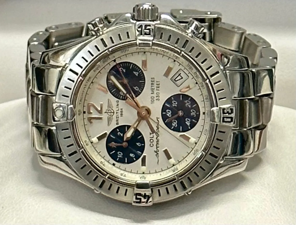 BREITLING Rare Unisex Chronoocean Stainless Steel Wristwatch - $10K APR w/ COA!!