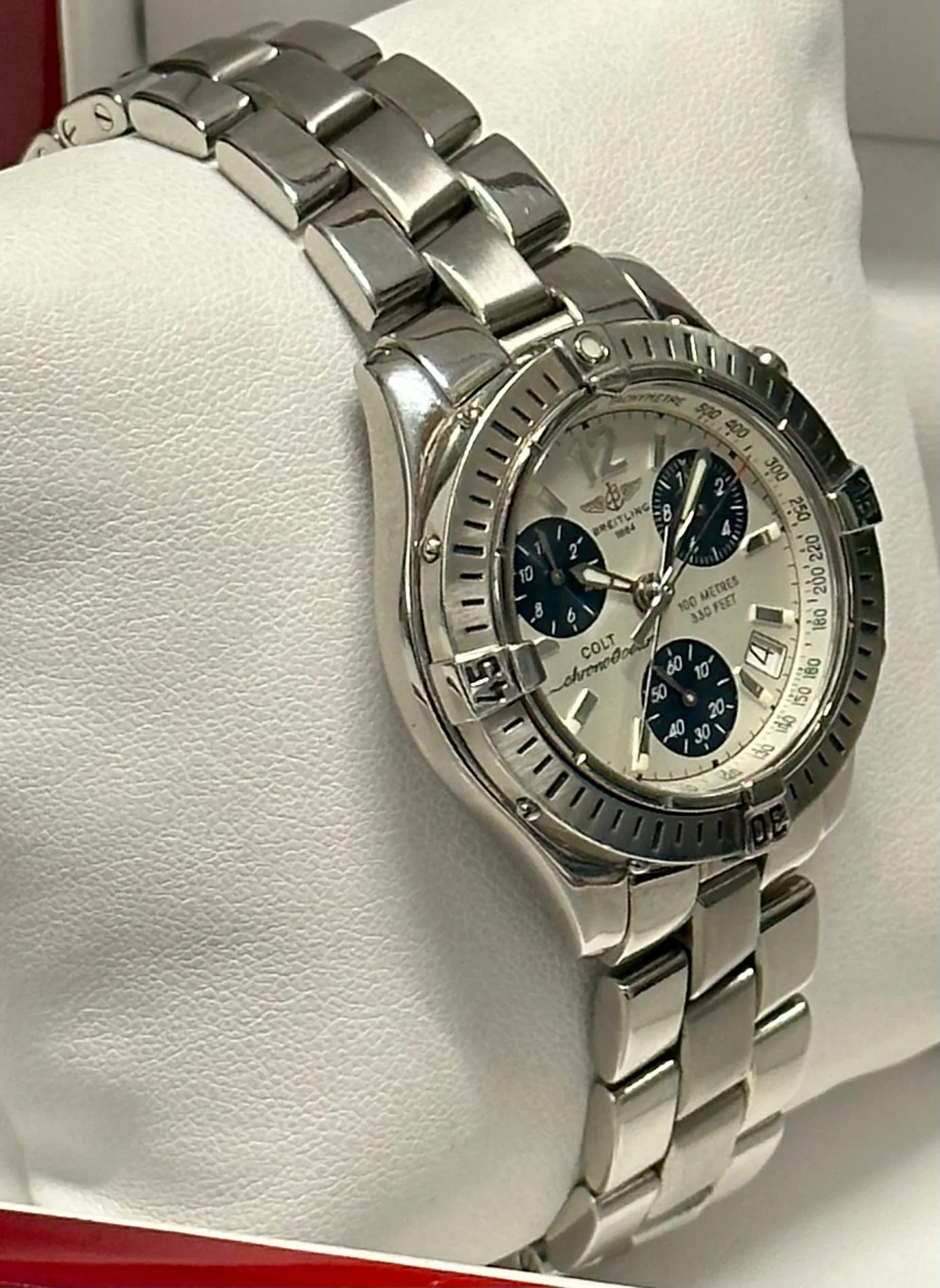 BREITLING Rare Unisex Chronoocean Stainless Steel Wristwatch - $10K APR w/ COA!!