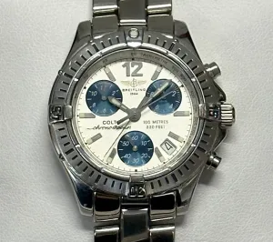 BREITLING Rare Unisex Chronoocean Stainless Steel Wristwatch - $10K APR w/ COA!!