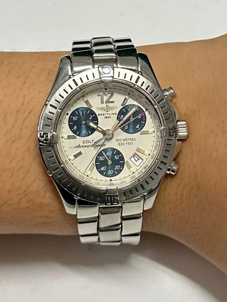 BREITLING Rare Unisex Chronoocean Stainless Steel Wristwatch - $10K APR w/ COA!!