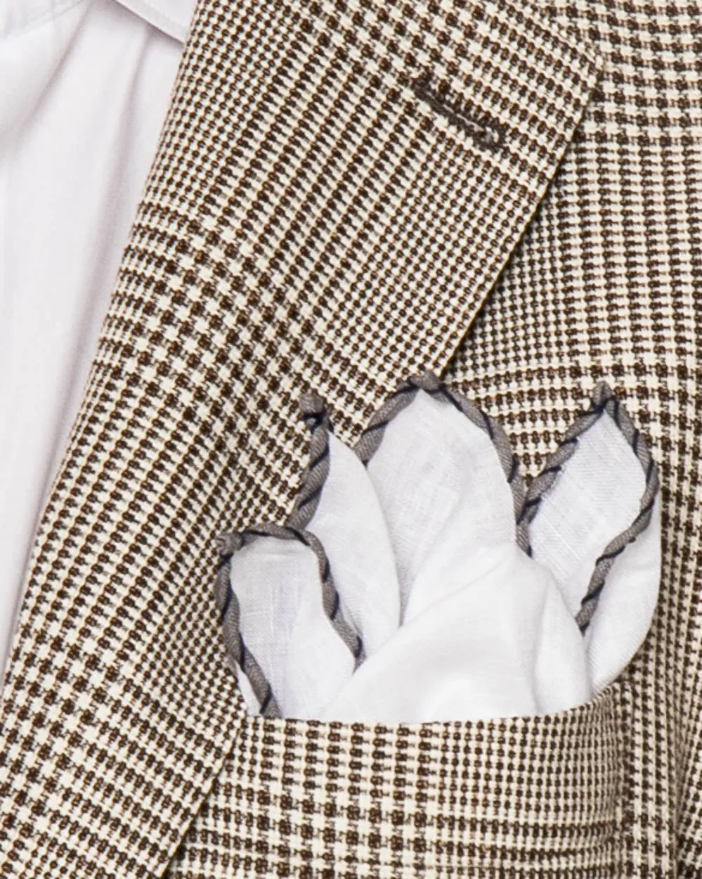 Brown and Cream Glen Plaid Sportcoat