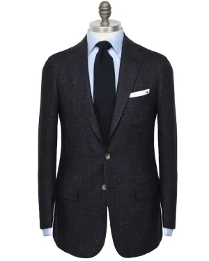 Brown and Navy Houndstooth Sportcoat