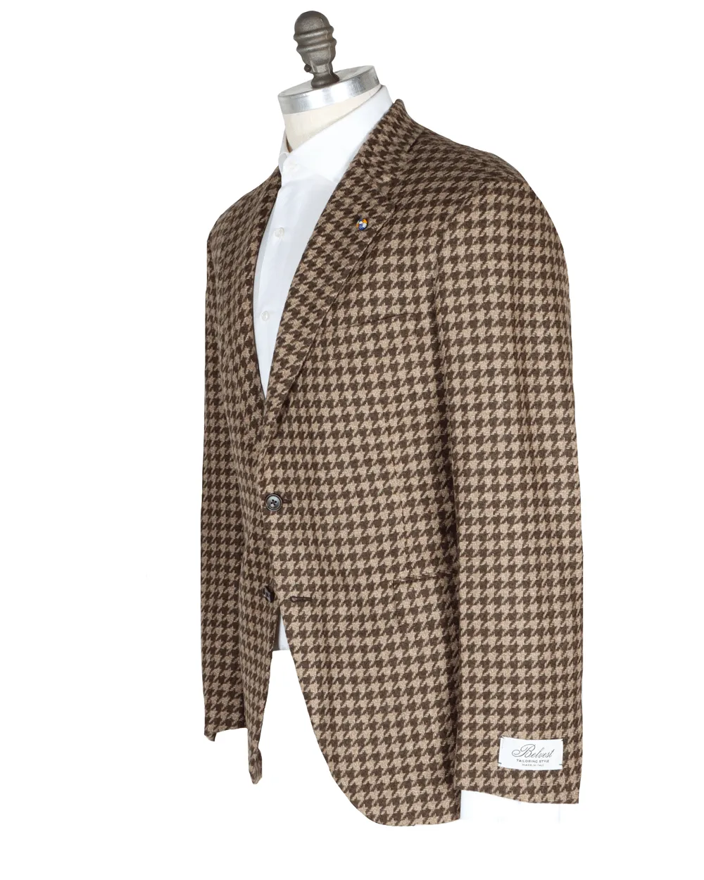 Brown and Tan Houndstooth Sportcoat