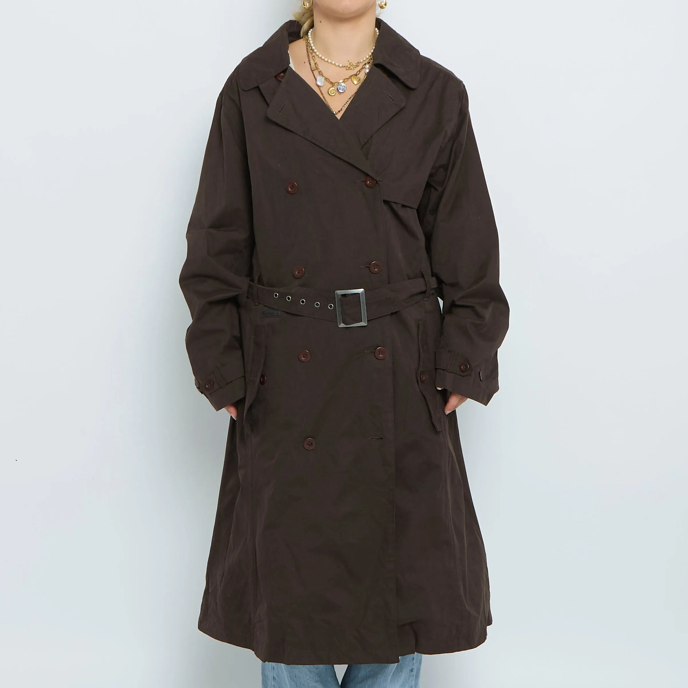 Brown Long Trench Coat - UK 14