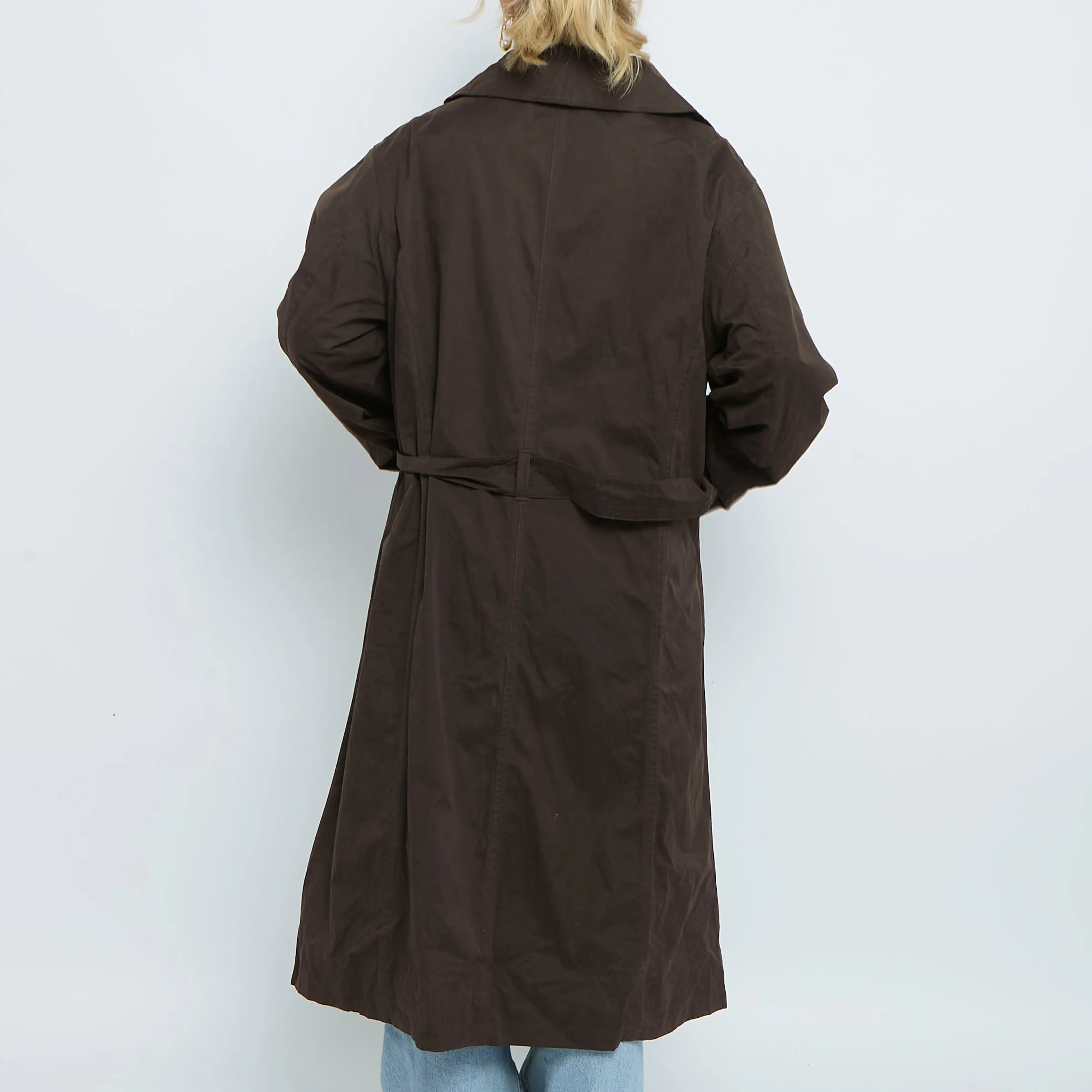 Brown Long Trench Coat - UK 14