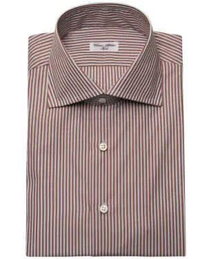 Brown Stripe Dress Shirt