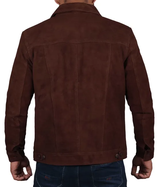 Brown Suede Leather Jacket for Men