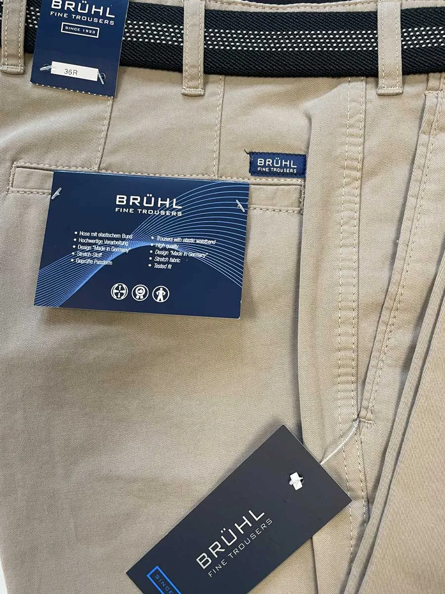 BRUHL Montana Trousers - Four Seasons Chinos - Taupe