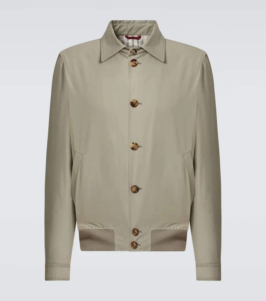 Brunello Cucinelli Cotton-blend bomber jacket
