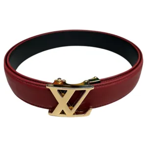 Burgundy Men's Luxury Belt Genuine Leather Gold Buckle