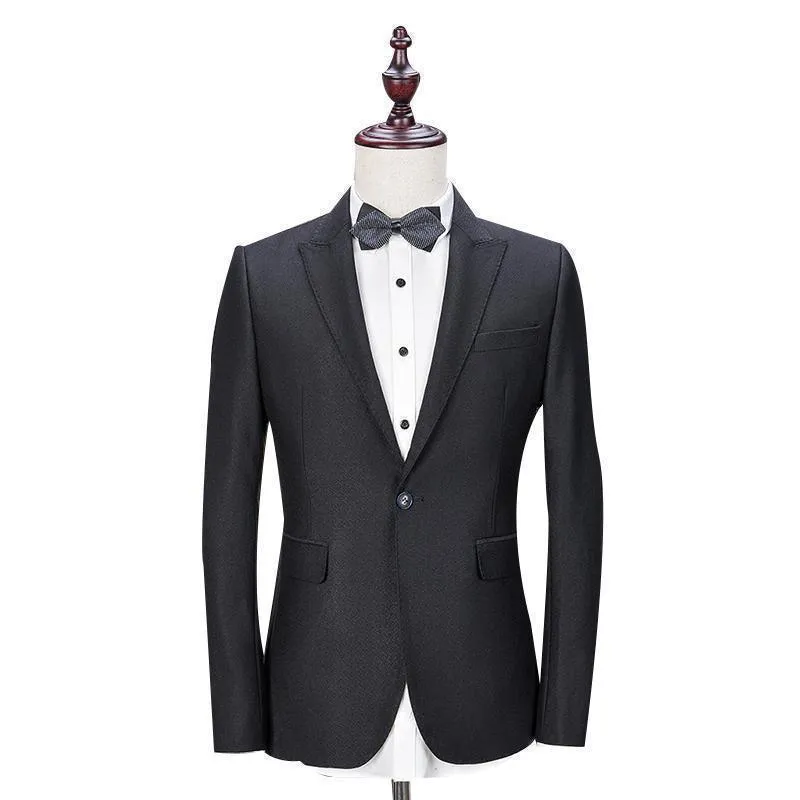 Business Style Men's Suit 3-Piece Suit Blazer   Pant   Vest Black