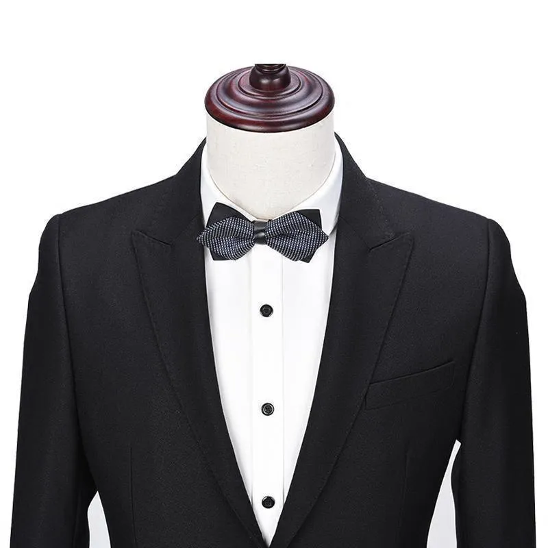Business Style Men's Suit 3-Piece Suit Blazer   Pant   Vest Black