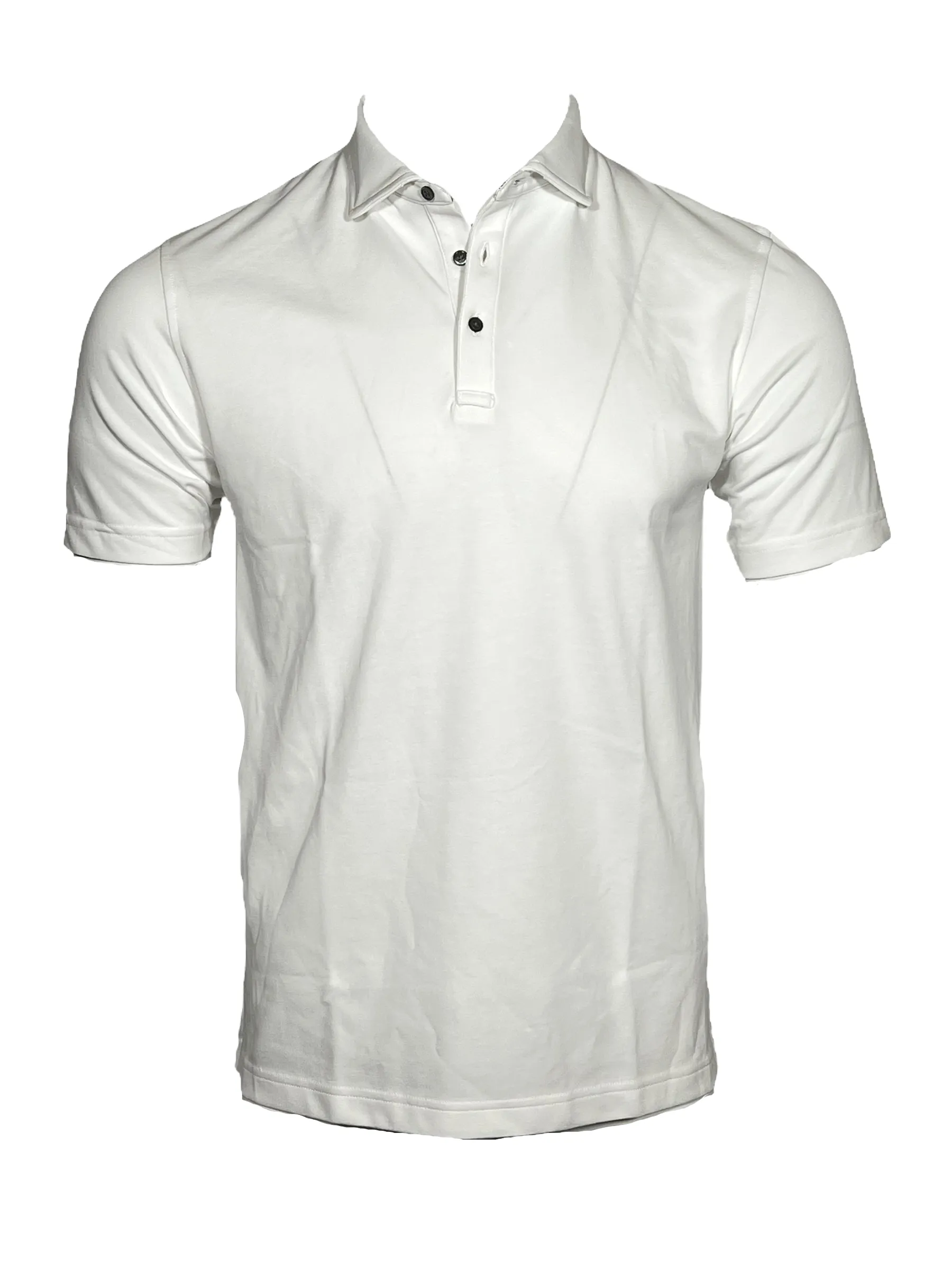 BUTTON DOWN MEN'S TECH POLO - WHITE
