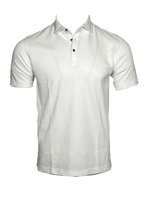 BUTTON DOWN MEN'S TECH POLO - WHITE