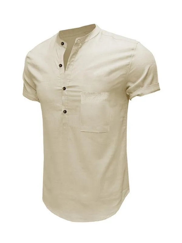Buttoned Linen Shirt for Men