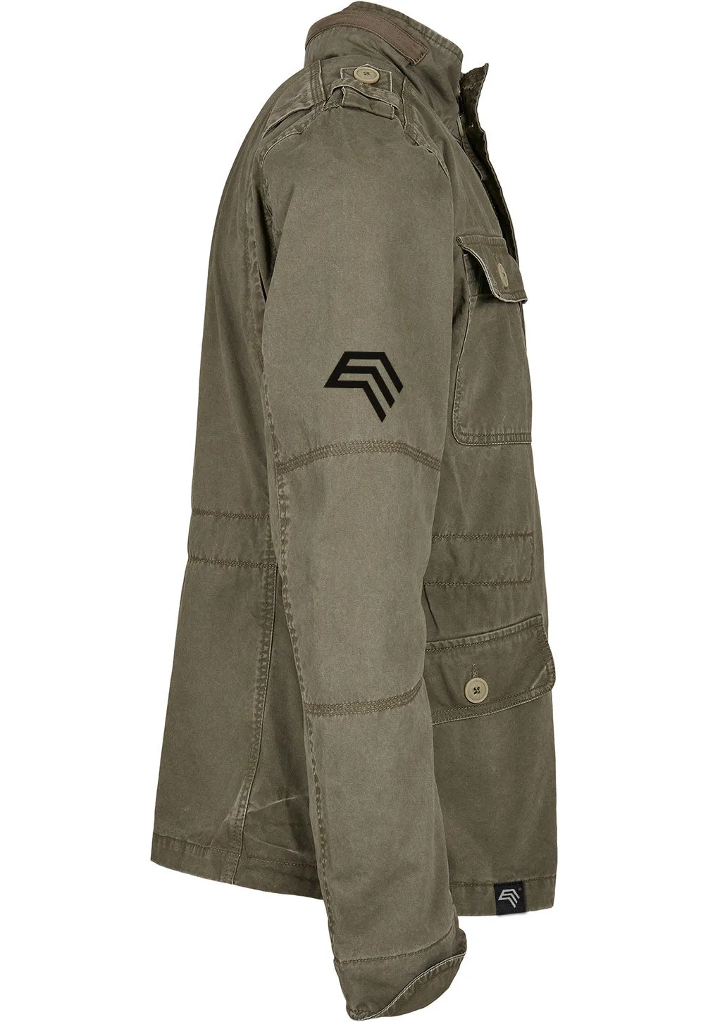 BYB 3116 ― Britannia Feldjacke im Used-Look - Army Grün