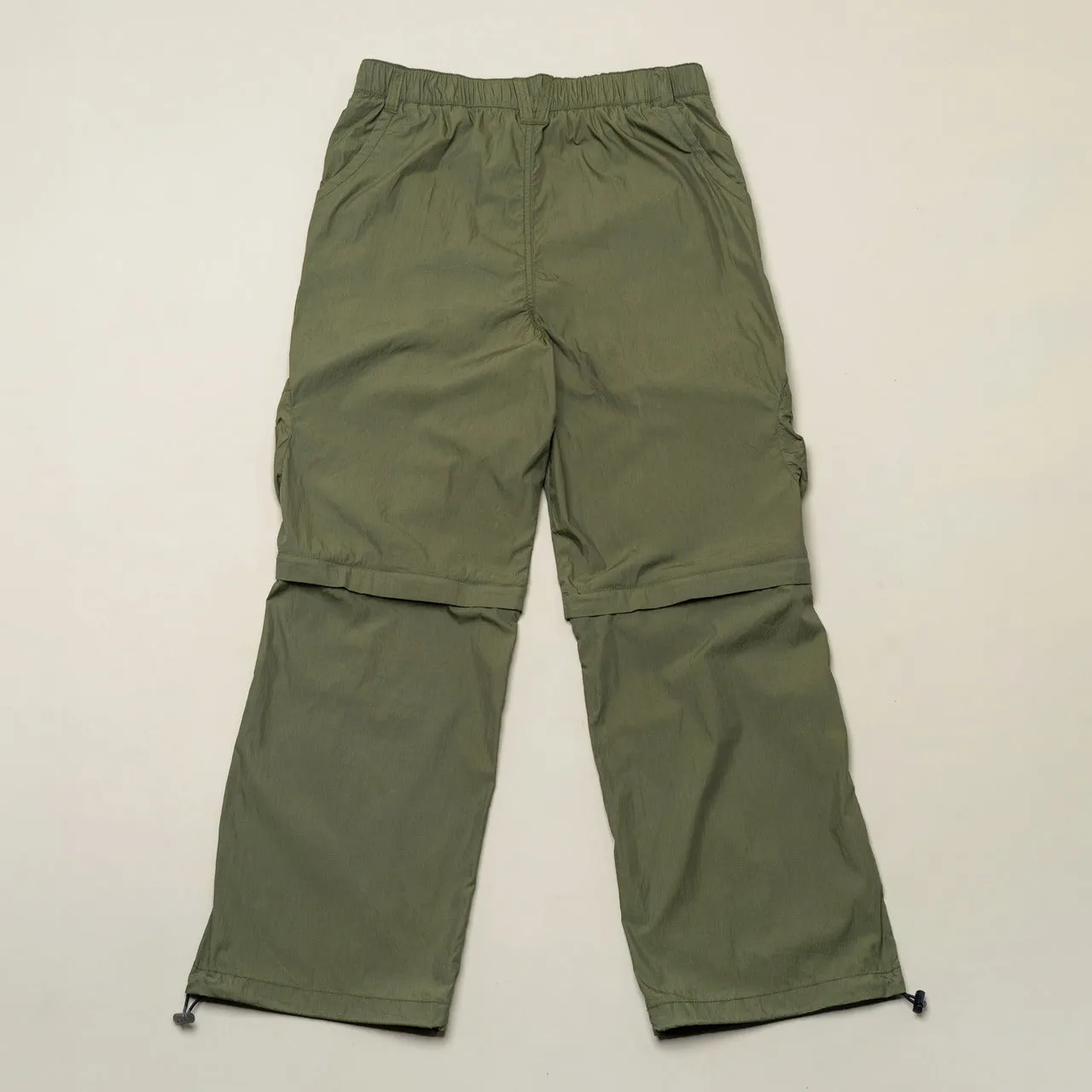 C by camel active Unisex Detachable Cargo Trousers in Baggy Fit with Multiple Pockets in Olive Cotton Blend 300-AW24C0909