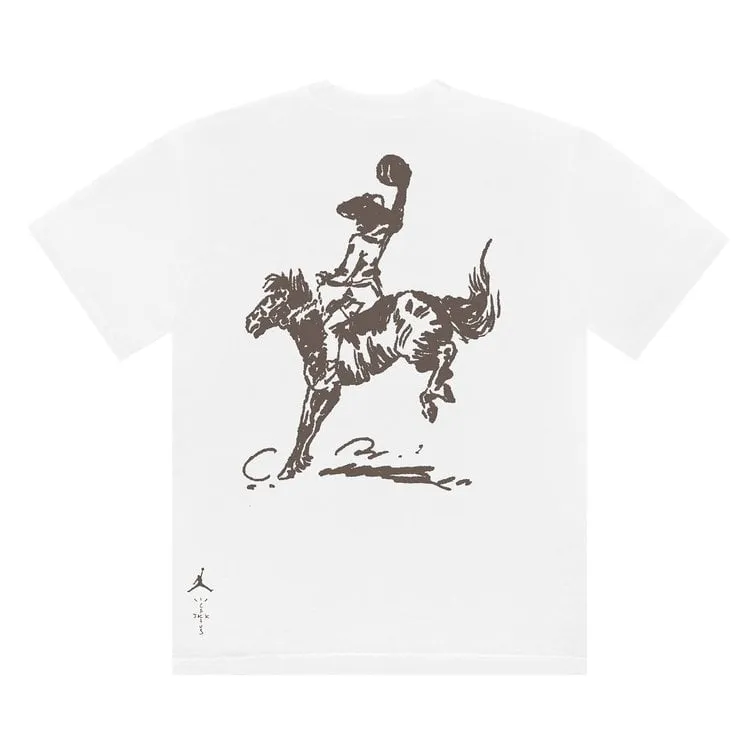 Cactus Jack by Travis Scott x Jordan Best On Earth Tee 'White', white