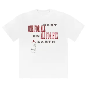 Cactus Jack by Travis Scott x Jordan Best On Earth Tee 'White', white