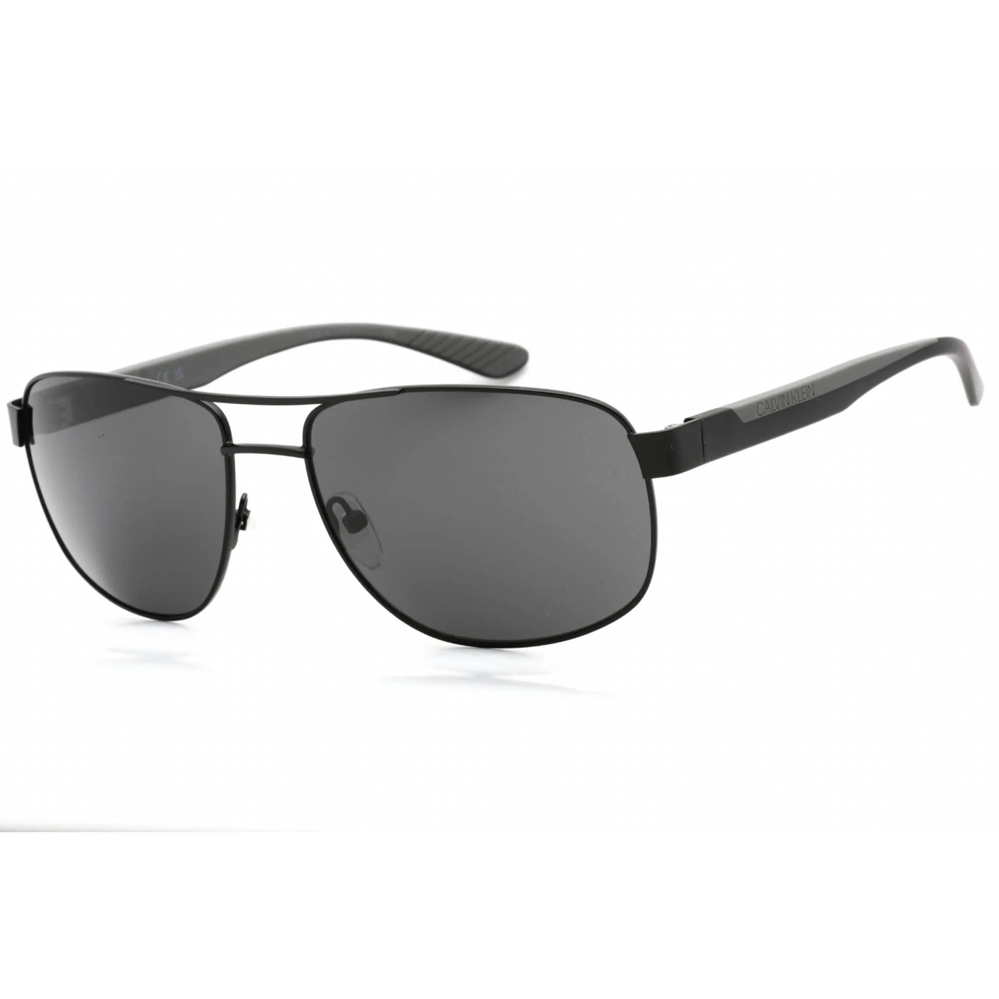 Calvin Klein Men's Sunglasses - Full Rim Matte Black Metal Aviator | CK20319S 002