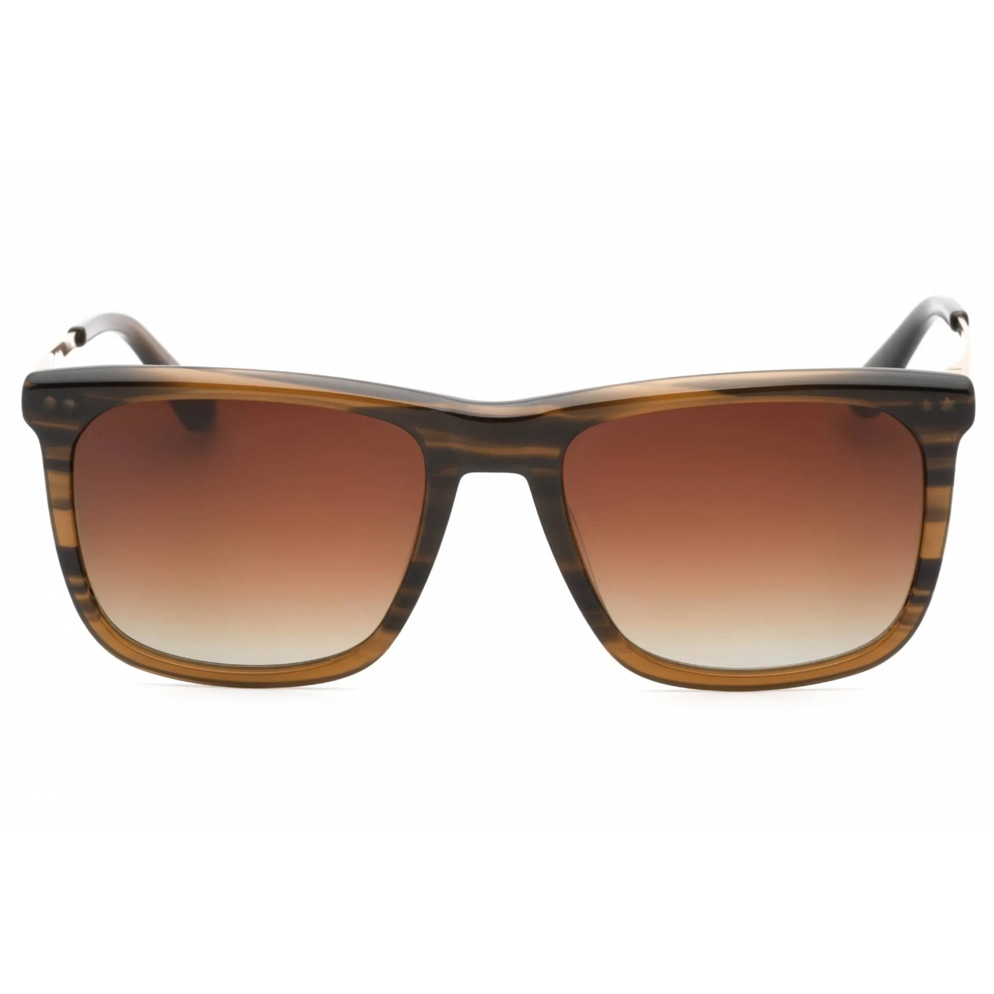Calvin Klein Men's Sunglasses - Striped Brown Rectangular Plastic Frame | CK22536S 240