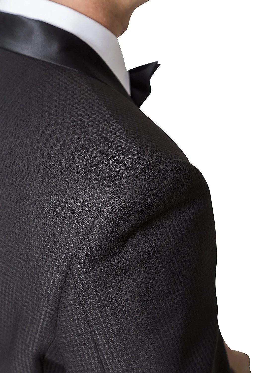 Caravelli Men's Formal Regular Fit Diamond Design Shawl Collar Tuxedo Suit Set