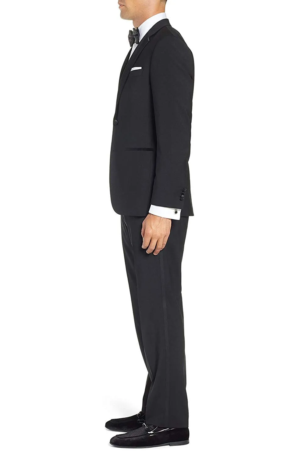 Caravelli Men's Slim Fit Two-Piece Notch Lapel Formal Tuxedo Suit Set