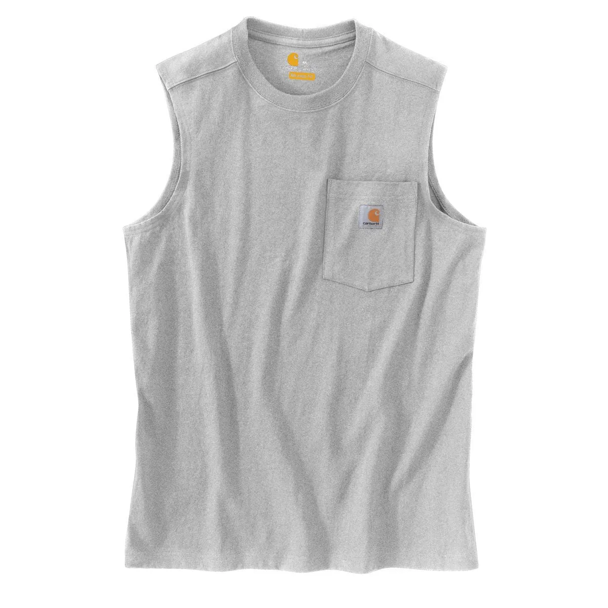 Carhartt Men's Heather Grey Workwear Pocket Sleeveless T-Shirt