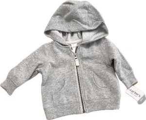 Carter’s Grey Sweatshirts – 3 Months (New with Tags, Hooded Zip-Up Style)