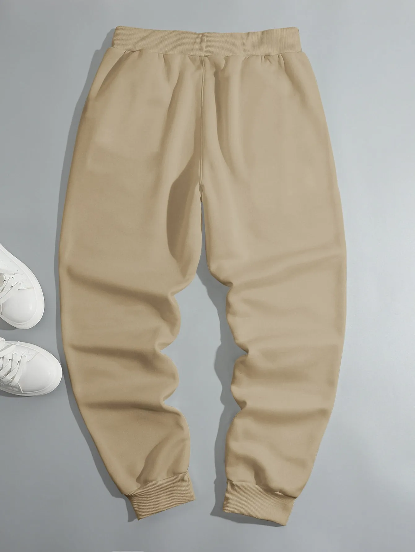 Cartoon & Letter Graphic Drawstring Waist Sweatpants