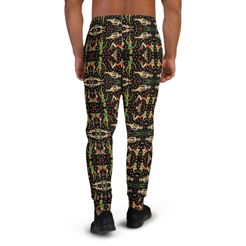 Cartoon Ladies Men's Sweatpants, Graphics Print Designer Men's Joggers-Made in EU/MX