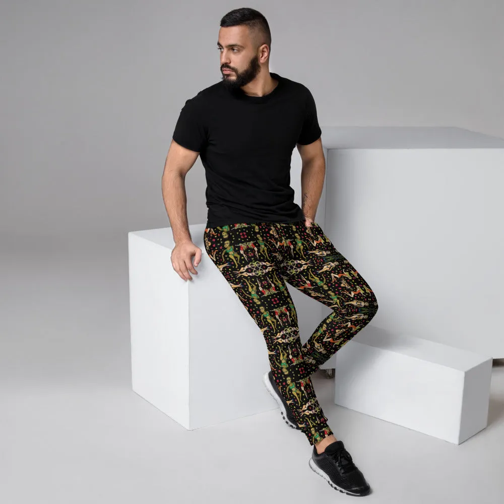 Cartoon Ladies Men's Sweatpants, Graphics Print Designer Men's Joggers-Made in EU/MX