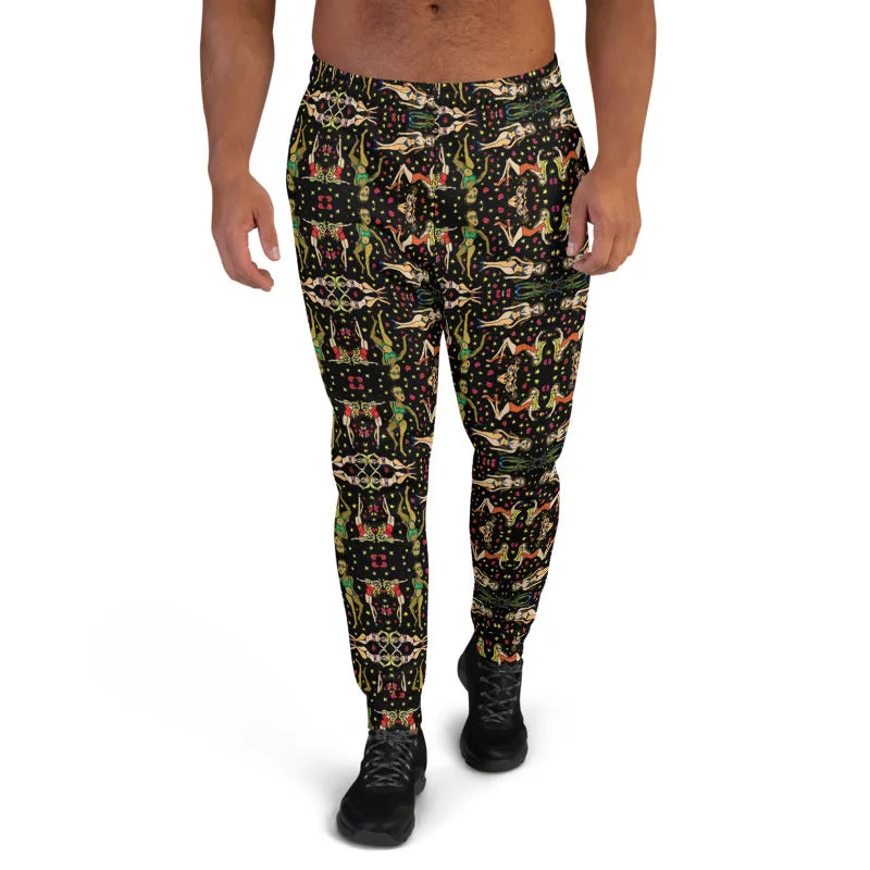 Cartoon Ladies Men's Sweatpants, Graphics Print Designer Men's Joggers-Made in EU/MX