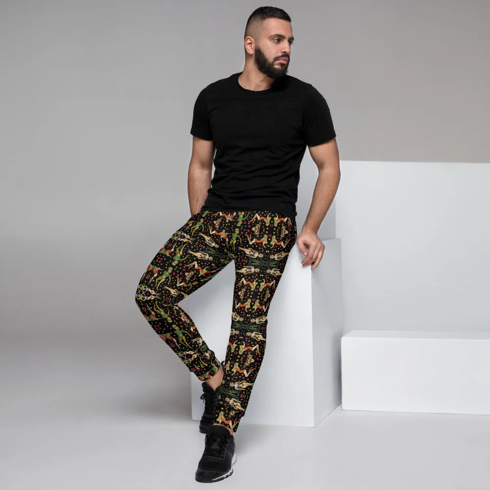 Cartoon Ladies Men's Sweatpants, Graphics Print Designer Men's Joggers-Made in EU/MX