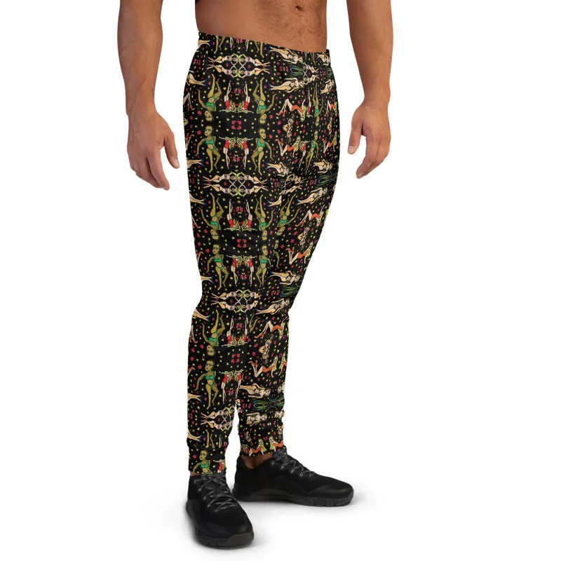 Cartoon Ladies Men's Sweatpants, Graphics Print Designer Men's Joggers-Made in EU/MX