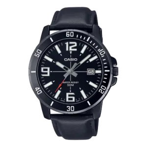 Casio Men's Watch Analog, Black Dial Black Stainless Steel Strap, MTP-VD01BL-1BVU