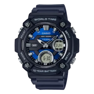 Casio Men's watch, Blue Dial Blue Resin Strap, AEQ-120W-2AVDF