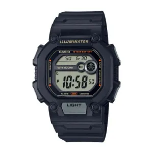 Casio Men's Watch Digital, Black Dial Black Resin Strap, W-737HX-1AVDF