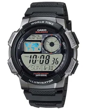 Casio Men's Watch Sport Collection Digital, Black Dial Black Rubber Strap, AE-1000W-1BVDF
