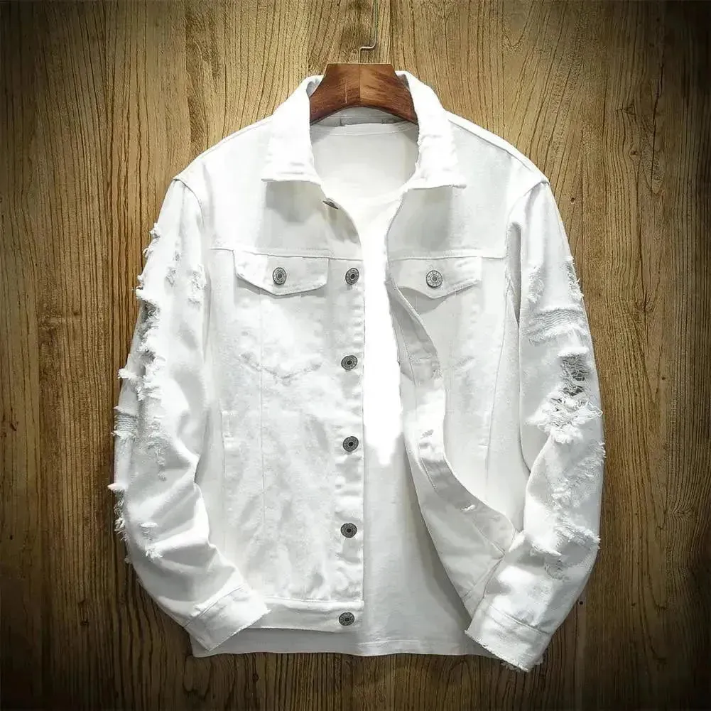 Casual Loose Men Denim Trucker Jacket
